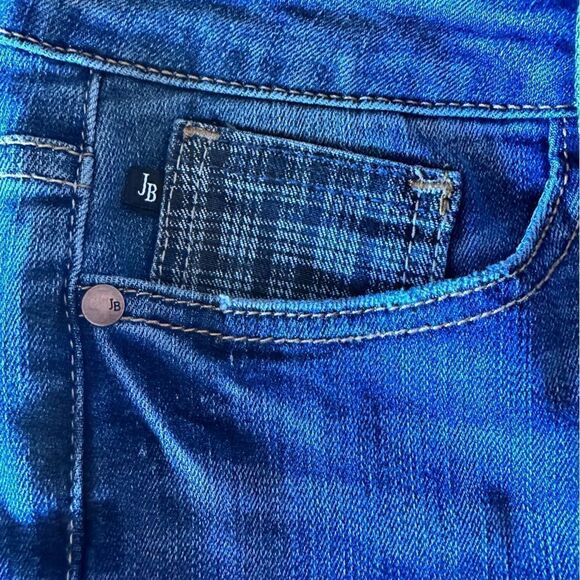 Judy Blue Plaid Cuff Midrise Slim fit boyfriend Jeans - Size 1/25 NWT - Picture 7 of 10